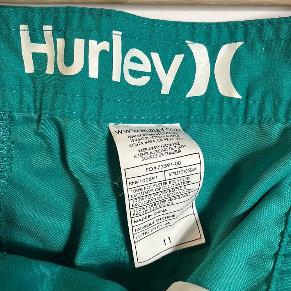 Hurley Women’s Teal Green Board Shorts - Picture 5 of 8